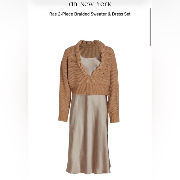 dh New York Rae 2-Piece Braided Sweater & Dress Set - Picture 2 of 6